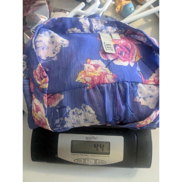 Kut From The Kloth Jasmine Blouse Purple Sheer Button Front Long Sleeve Med - Picture 8 of 8